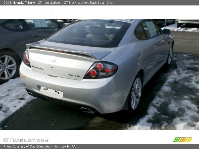 Quicksilver / GT Black Leather/Black Sport Grip 2008 Hyundai Tiburon GT