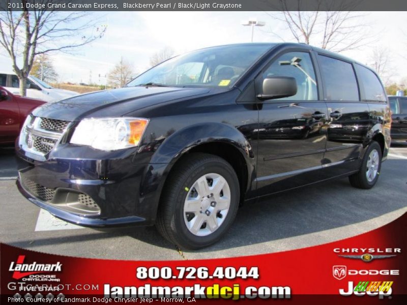 Blackberry Pearl / Black/Light Graystone 2011 Dodge Grand Caravan Express