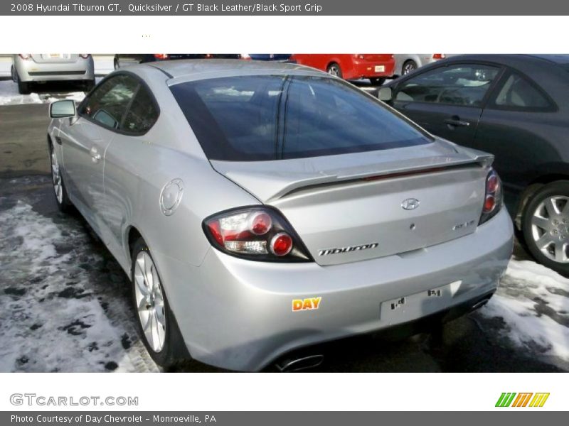 Quicksilver / GT Black Leather/Black Sport Grip 2008 Hyundai Tiburon GT