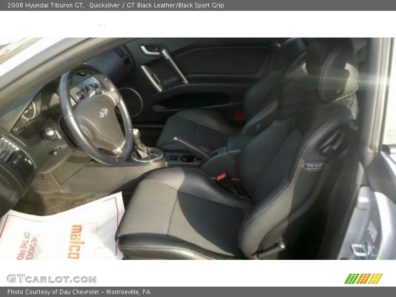 Quicksilver / GT Black Leather/Black Sport Grip 2008 Hyundai Tiburon GT