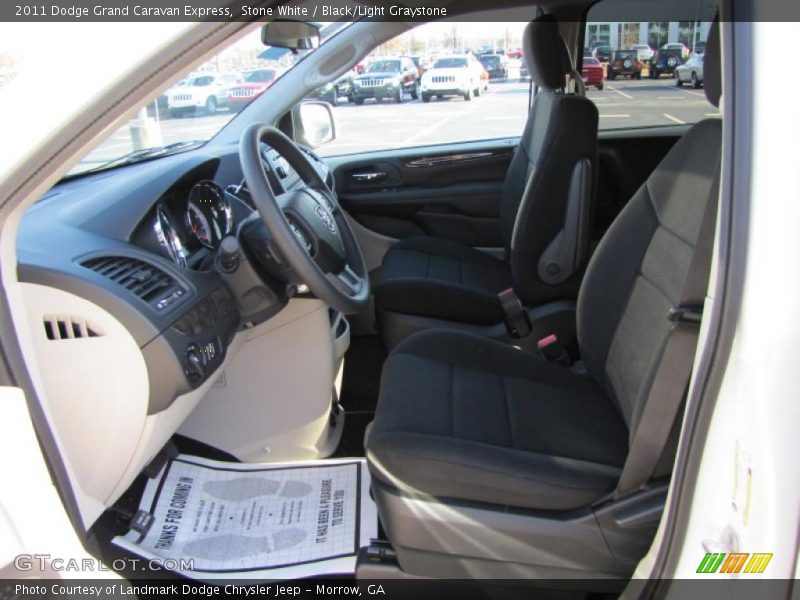 Stone White / Black/Light Graystone 2011 Dodge Grand Caravan Express