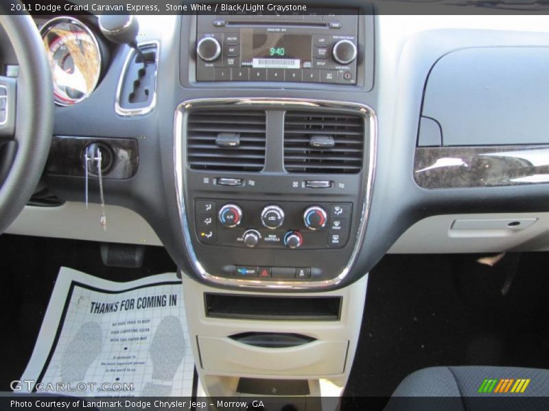 Stone White / Black/Light Graystone 2011 Dodge Grand Caravan Express