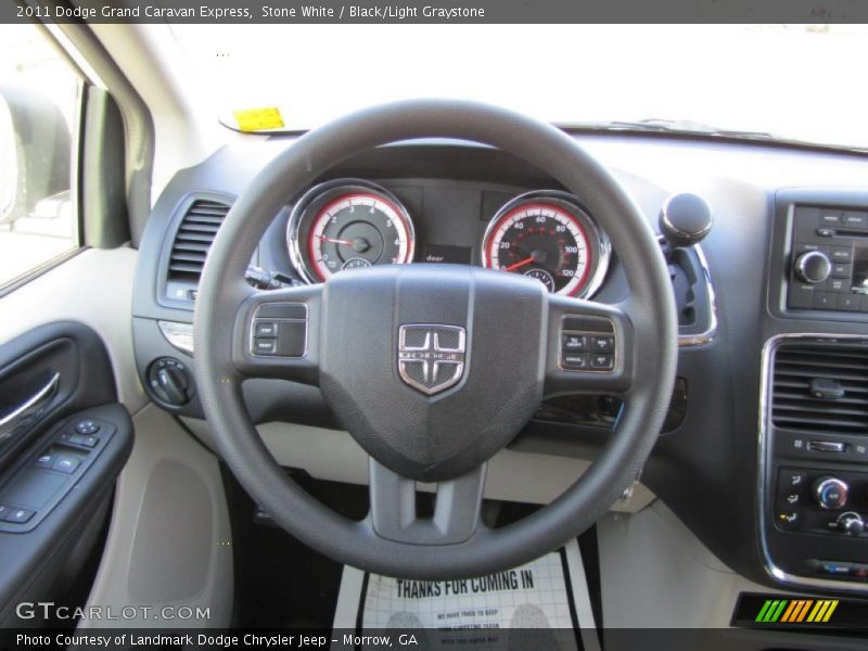 Stone White / Black/Light Graystone 2011 Dodge Grand Caravan Express