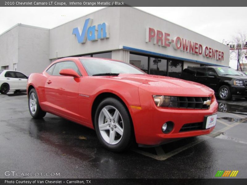 Inferno Orange Metallic / Black 2010 Chevrolet Camaro LT Coupe