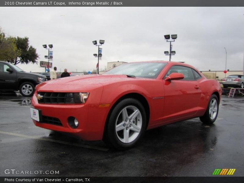 Inferno Orange Metallic / Black 2010 Chevrolet Camaro LT Coupe