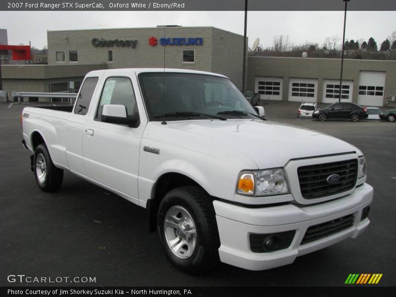 Oxford White / Ebony/Red 2007 Ford Ranger STX SuperCab