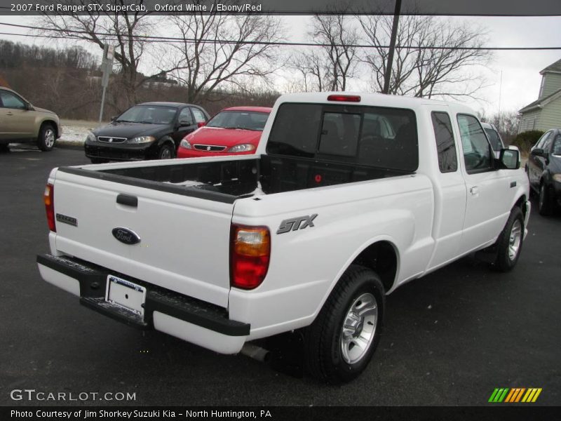 Oxford White / Ebony/Red 2007 Ford Ranger STX SuperCab