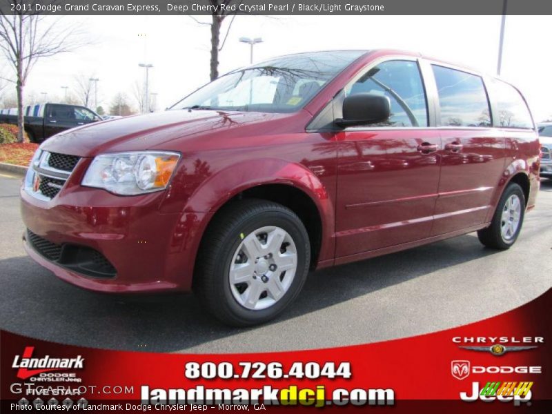Deep Cherry Red Crystal Pearl / Black/Light Graystone 2011 Dodge Grand Caravan Express