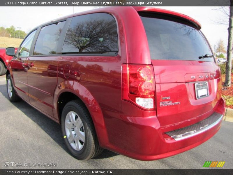 Deep Cherry Red Crystal Pearl / Black/Light Graystone 2011 Dodge Grand Caravan Express