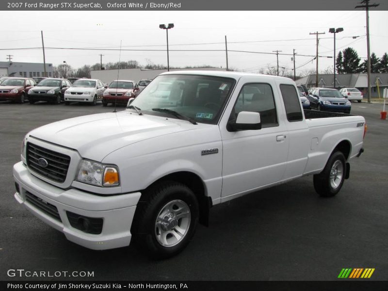 Oxford White / Ebony/Red 2007 Ford Ranger STX SuperCab