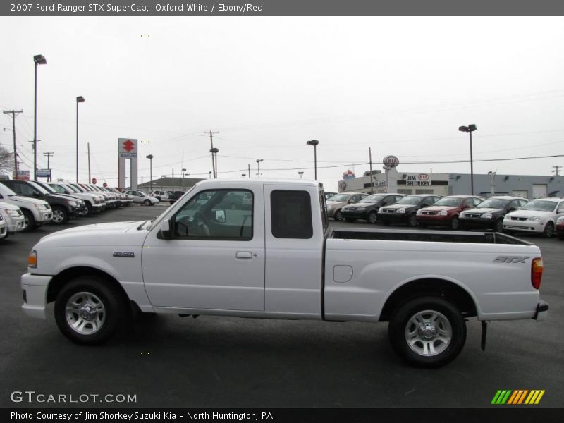 Oxford White / Ebony/Red 2007 Ford Ranger STX SuperCab