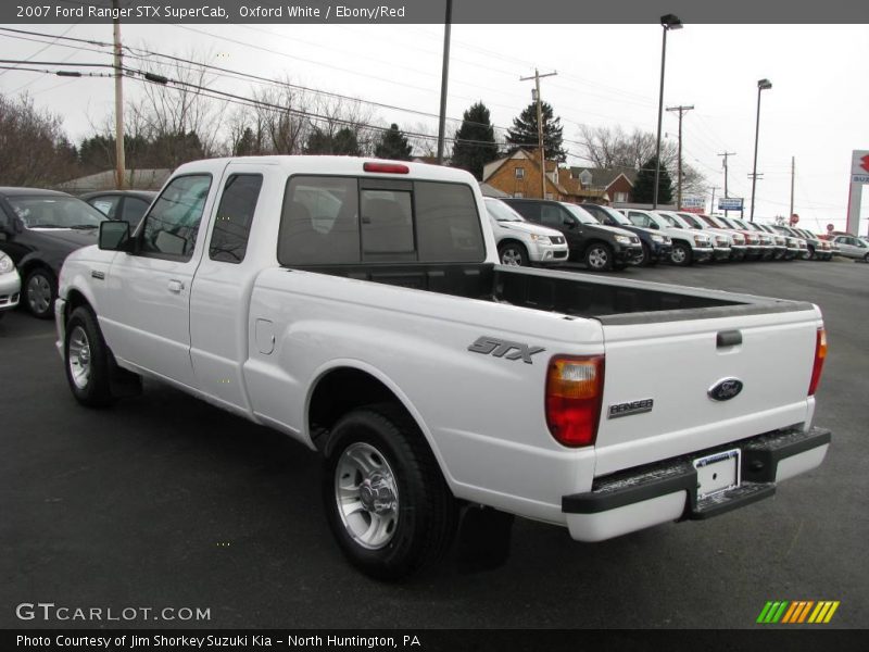 Oxford White / Ebony/Red 2007 Ford Ranger STX SuperCab