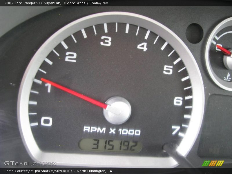 Oxford White / Ebony/Red 2007 Ford Ranger STX SuperCab