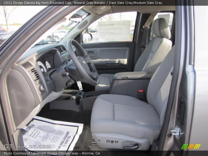 Mineral Gray Metallic / Dark Slate Gray/Medium Slate Gray 2011 Dodge Dakota Big Horn Extended Cab