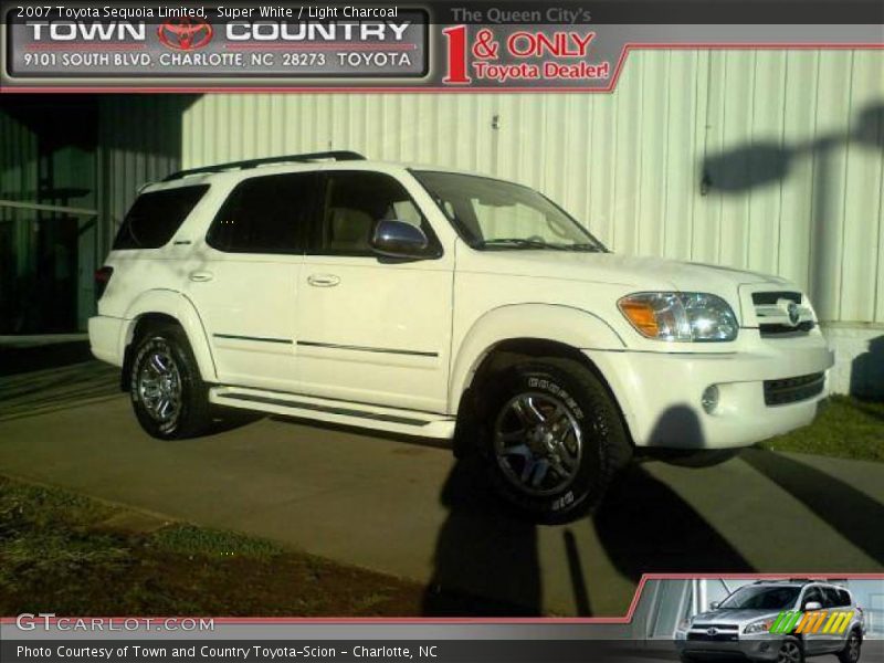 Super White / Light Charcoal 2007 Toyota Sequoia Limited