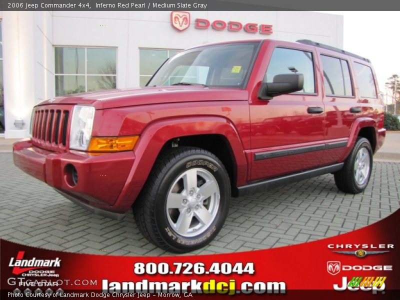 Inferno Red Pearl / Medium Slate Gray 2006 Jeep Commander 4x4