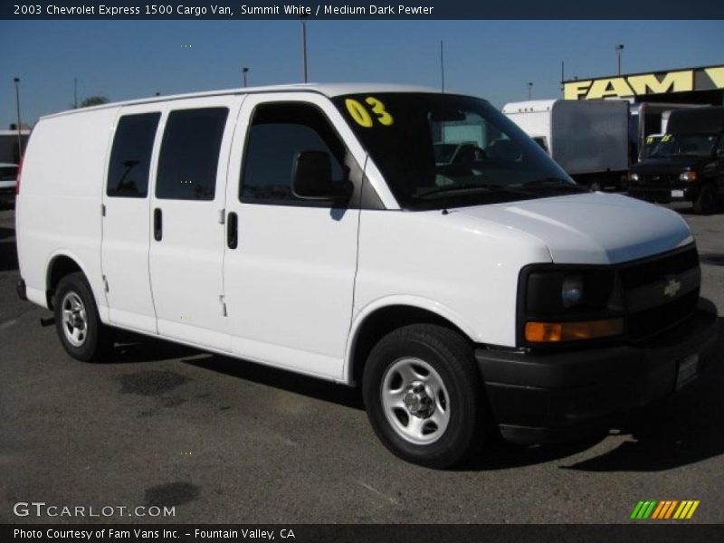 Summit White / Medium Dark Pewter 2003 Chevrolet Express 1500 Cargo Van