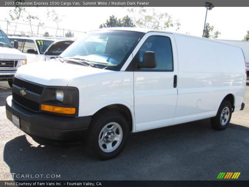Summit White / Medium Dark Pewter 2003 Chevrolet Express 1500 Cargo Van