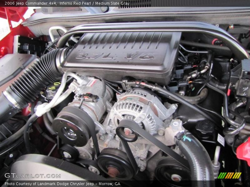 Inferno Red Pearl / Medium Slate Gray 2006 Jeep Commander 4x4