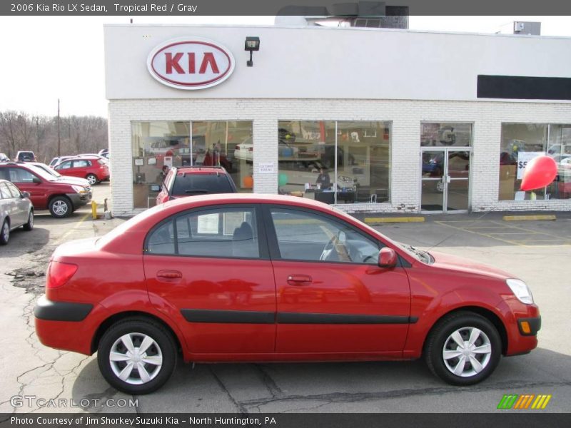 Tropical Red / Gray 2006 Kia Rio LX Sedan