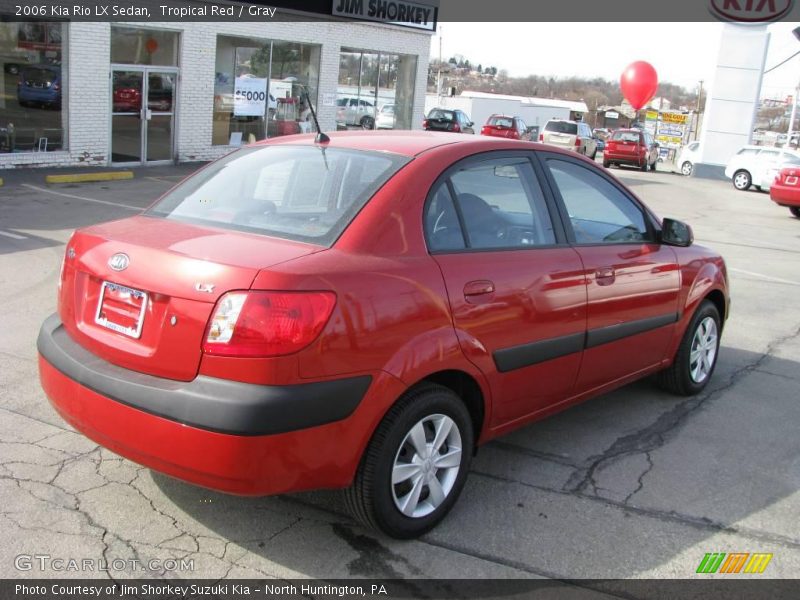 Tropical Red / Gray 2006 Kia Rio LX Sedan