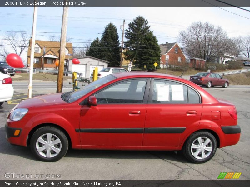 Tropical Red / Gray 2006 Kia Rio LX Sedan