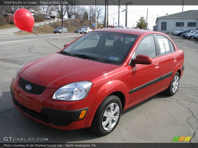Tropical Red / Gray 2006 Kia Rio LX Sedan