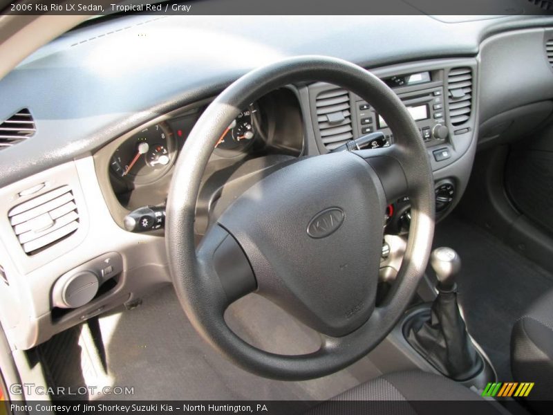 Tropical Red / Gray 2006 Kia Rio LX Sedan