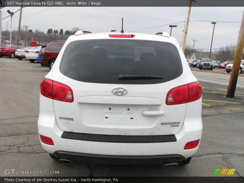 Arctic White / Beige 2007 Hyundai Santa Fe GLS 4WD