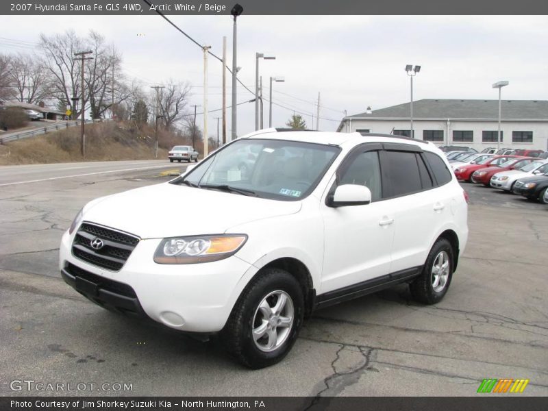 Arctic White / Beige 2007 Hyundai Santa Fe GLS 4WD