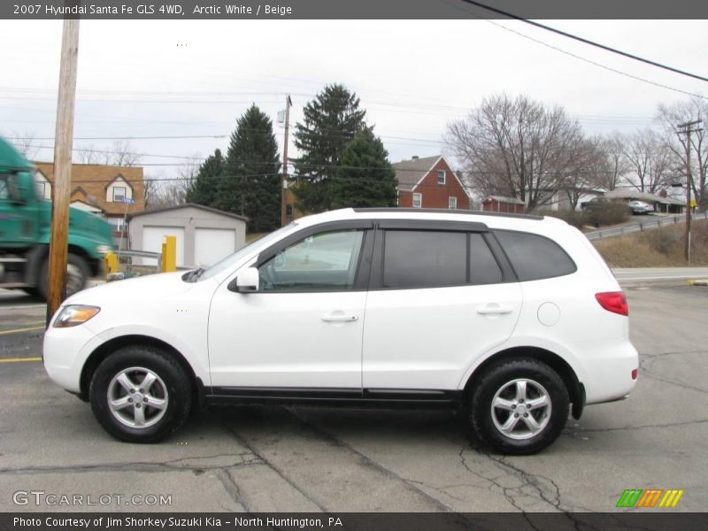 Arctic White / Beige 2007 Hyundai Santa Fe GLS 4WD