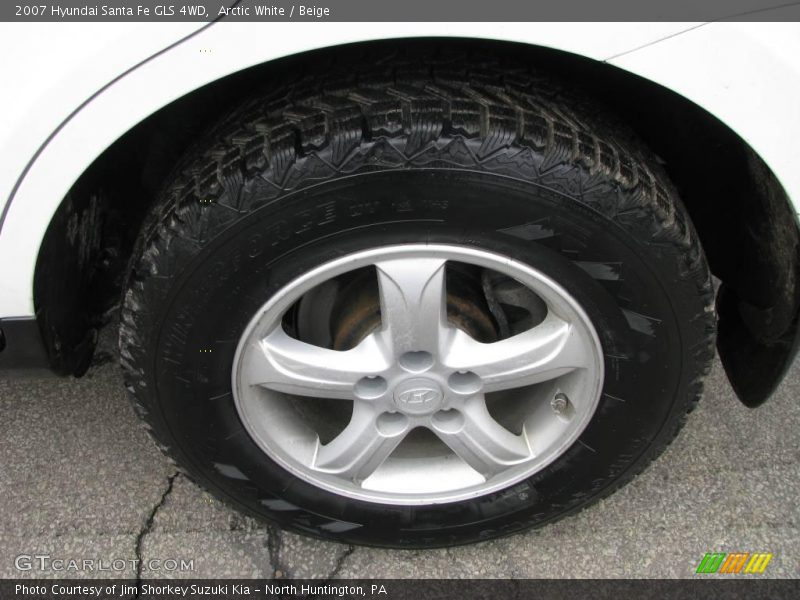 Arctic White / Beige 2007 Hyundai Santa Fe GLS 4WD