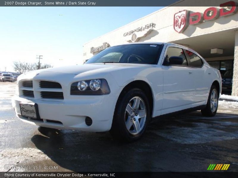 Stone White / Dark Slate Gray 2007 Dodge Charger