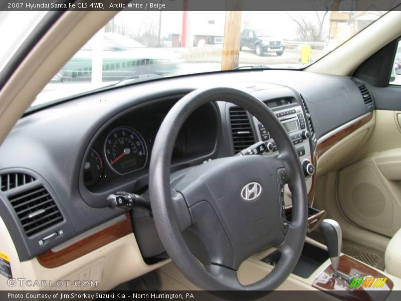 Arctic White / Beige 2007 Hyundai Santa Fe GLS 4WD