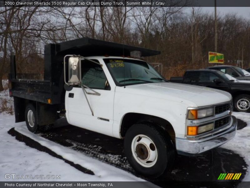 Summit White / Gray 2000 Chevrolet Silverado 3500 Regular Cab Chassis Dump Truck