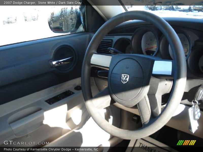 Stone White / Dark Slate Gray 2007 Dodge Charger