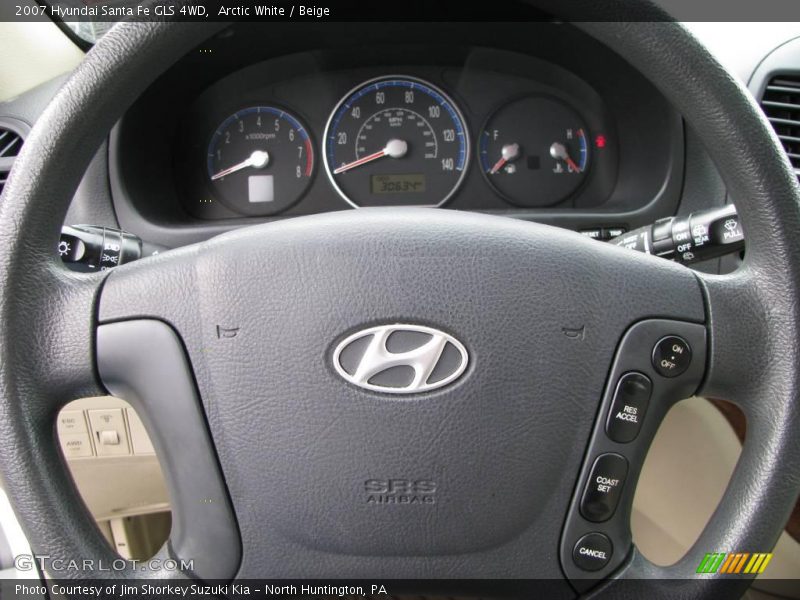 Arctic White / Beige 2007 Hyundai Santa Fe GLS 4WD