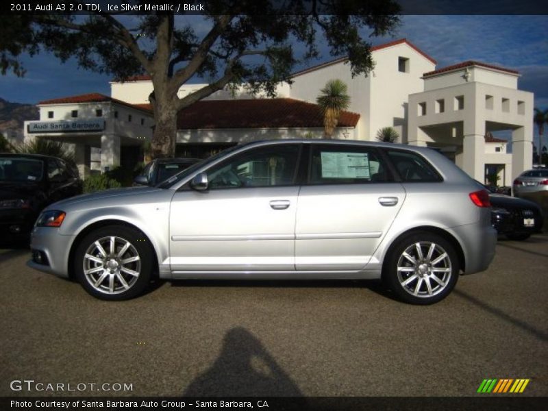 Ice Silver Metallic / Black 2011 Audi A3 2.0 TDI
