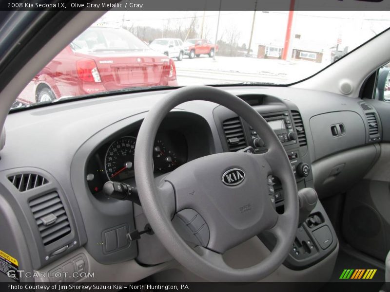 Olive Gray Metallic / Gray 2008 Kia Sedona LX