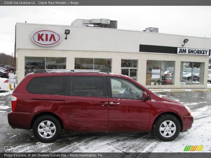 Claret Red Metallic / Beige 2008 Kia Sedona LX