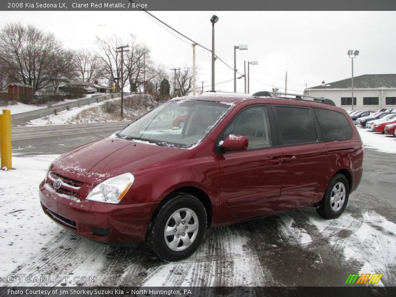 Claret Red Metallic / Beige 2008 Kia Sedona LX