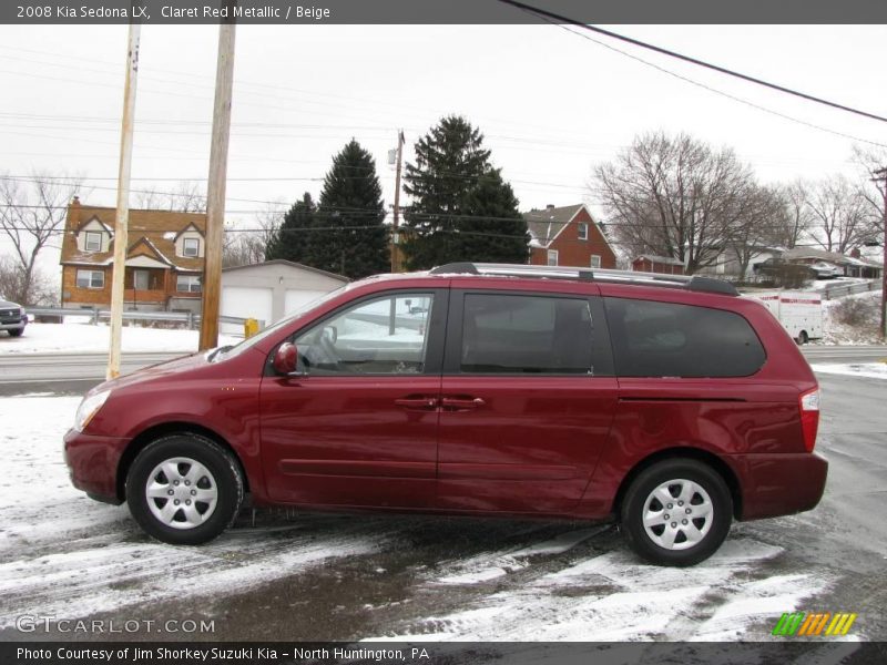 Claret Red Metallic / Beige 2008 Kia Sedona LX