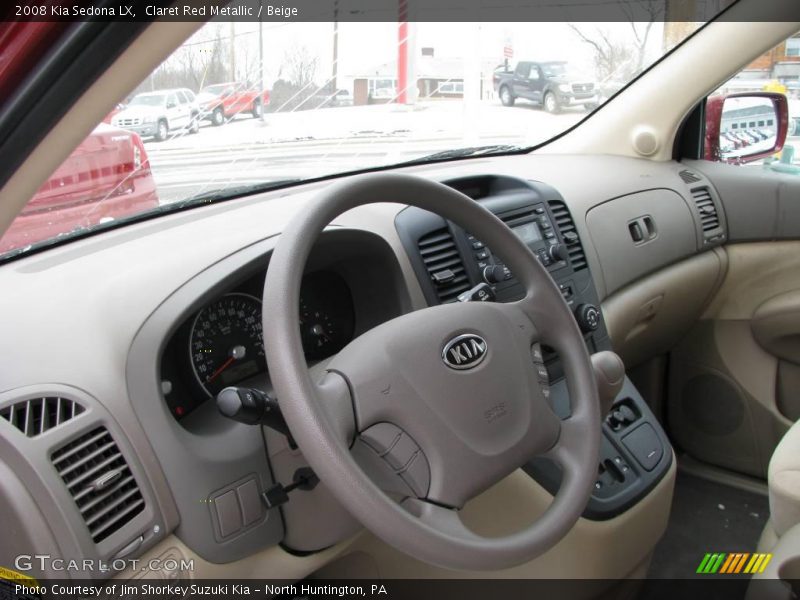 Claret Red Metallic / Beige 2008 Kia Sedona LX