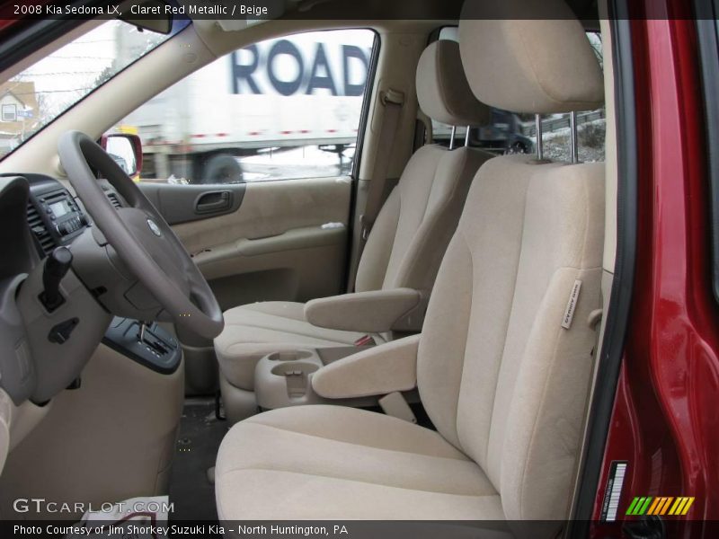 Claret Red Metallic / Beige 2008 Kia Sedona LX