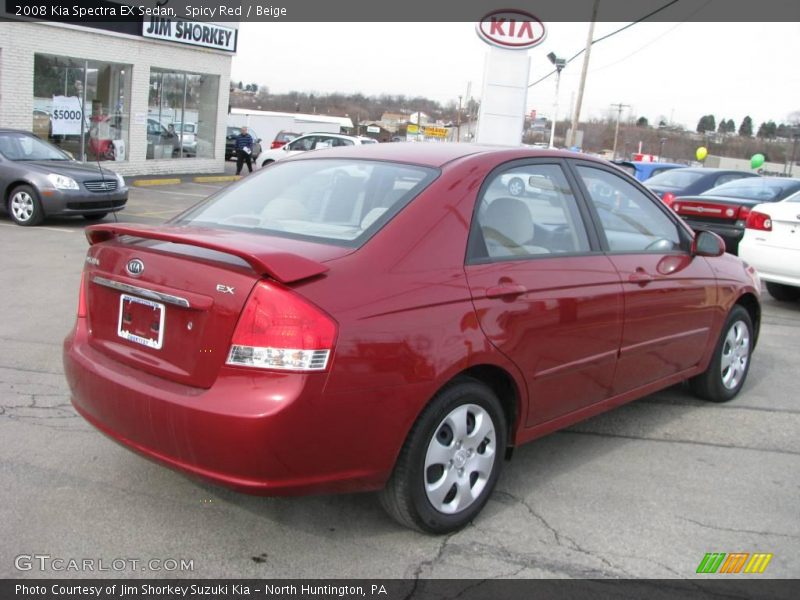 Spicy Red / Beige 2008 Kia Spectra EX Sedan