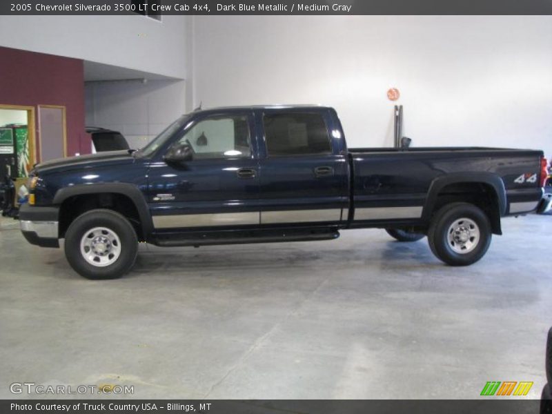 Dark Blue Metallic / Medium Gray 2005 Chevrolet Silverado 3500 LT Crew Cab 4x4