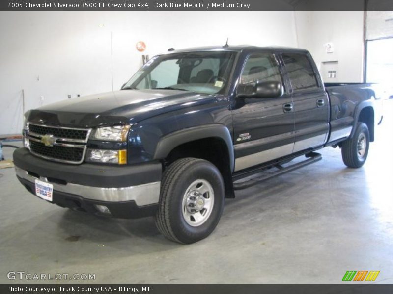 Dark Blue Metallic / Medium Gray 2005 Chevrolet Silverado 3500 LT Crew Cab 4x4