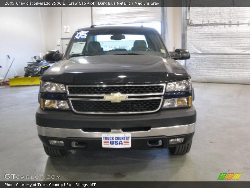 Dark Blue Metallic / Medium Gray 2005 Chevrolet Silverado 3500 LT Crew Cab 4x4