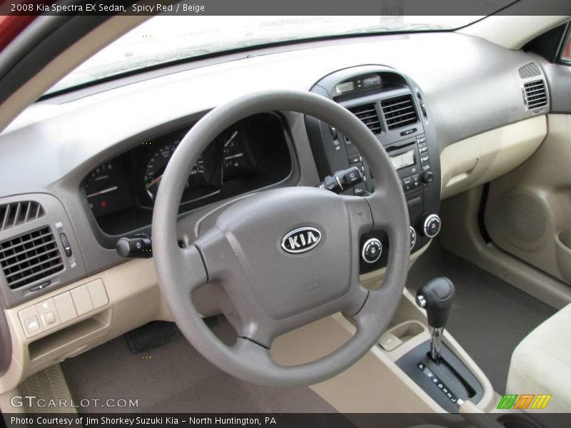 Spicy Red / Beige 2008 Kia Spectra EX Sedan
