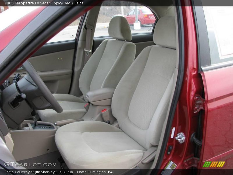 Spicy Red / Beige 2008 Kia Spectra EX Sedan